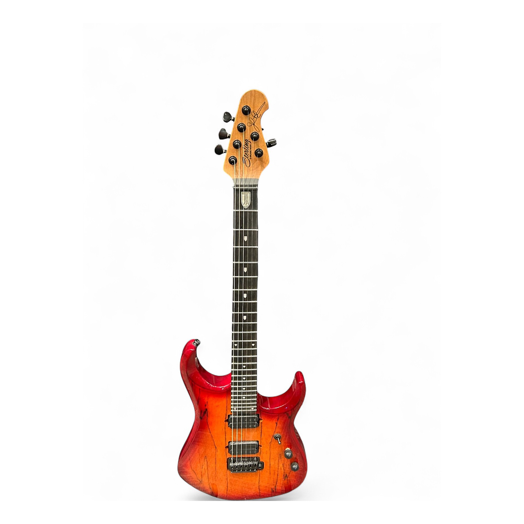 Used Sterling by Music Man JP150 DIMARZIO BLOOD ORANGE BURST Solid