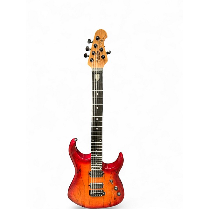 Used Sterling by Music Man JP150 DIMARZIO BLOOD ORANGE BURST Solid
