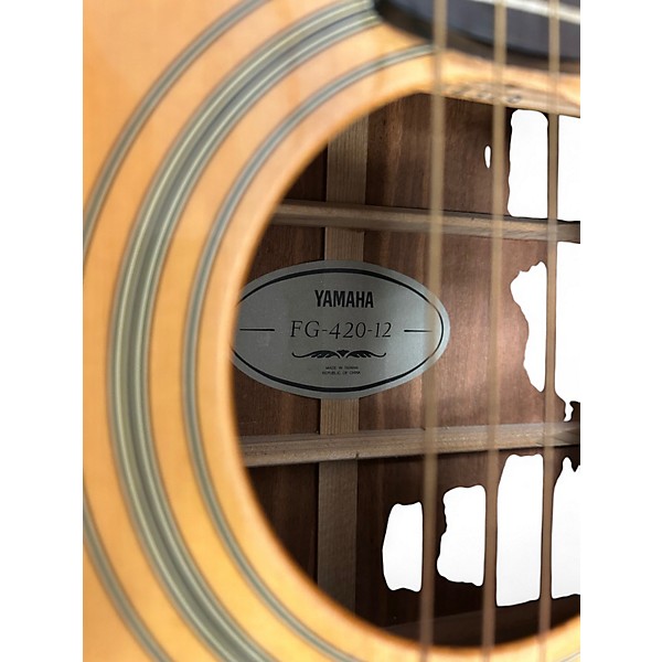 Used Yamaha FG - 420 - 12 Natural Acoustic Guitar