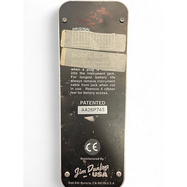 Used Dunlop GCB95 Original Crybaby Wah Effect Pedal