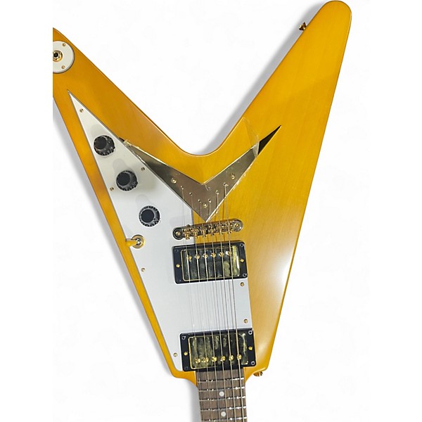 Used Epiphone 1958 Korina Flying V Natural Solid Body Electric Guitar