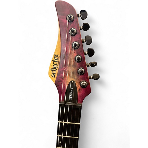 Used Schecter Guitar Research Diamond Series Reaper 6 SATIN AURORA BURST Solid Body Electric Guitar