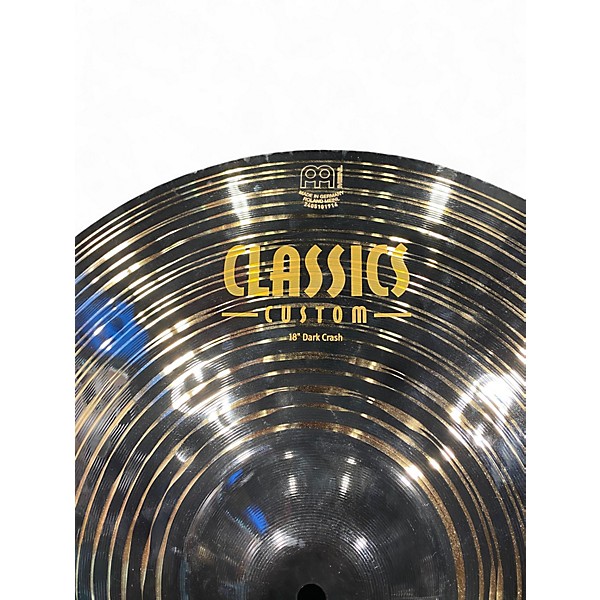Used MEINL 18in CLASSICS CUSTOM DARK CRASH Cymbal