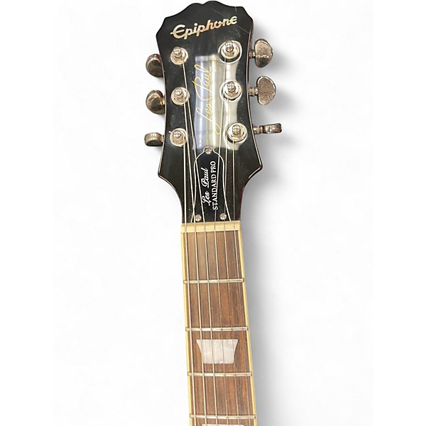 Used Epiphone Les Paul Standard Pro 2 Tone Sunburst Solid Body Electric Guitar
