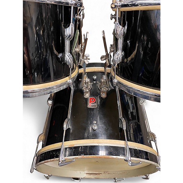 Used 1960 Premier 4 Piece 1960 4-piece Drum Set Black Drum Kit