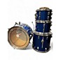Used 1970s Pearl 4 Piece 1970s 4-Piece Drum Set Blue Sparkle Drum Kit