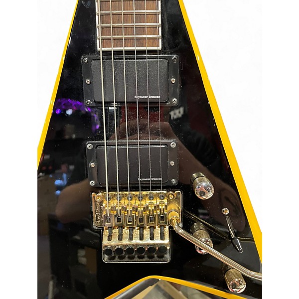 Used 2022 Jackson RRX24 Black and Yellow Solid Body Electric Guitar