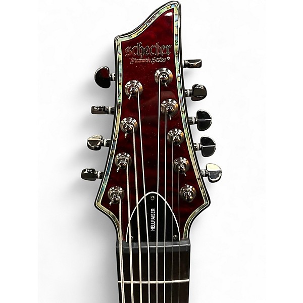 Used Schecter Guitar Research HELLRAISER C9 Black Cherry Solid Body Electric Guitar