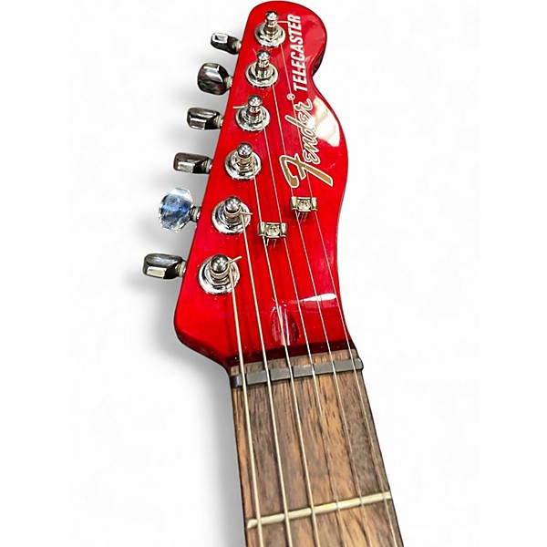 Used Fender JA90 Jim Adkins Thinline Telecaster Crimson Red Trans Hollow Body Electric Guitar