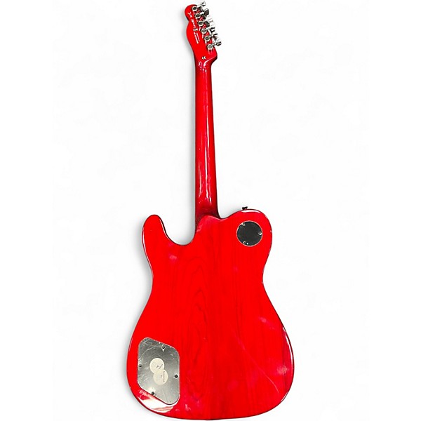 Used Fender JA90 Jim Adkins Thinline Telecaster Crimson Red Trans Hollow Body Electric Guitar