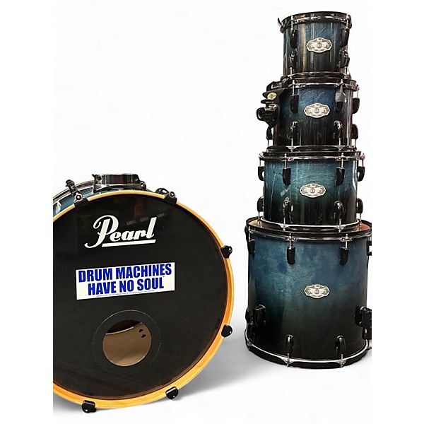 Used 2010s Pearl 5 Piece Vision cobalt blue Drum Kit
