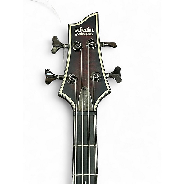 Used Schecter Guitar Research Hellraiser Extreme 4 String Crimson Red Burst Electric Bass Guitar