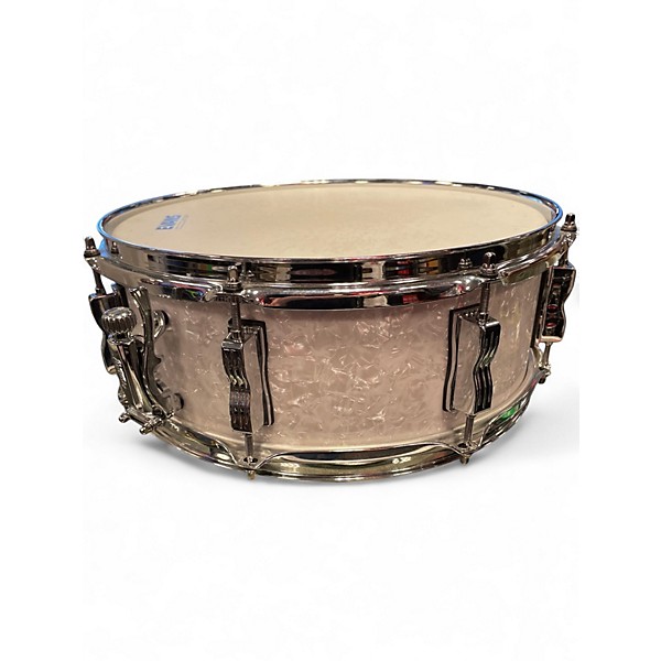 Used Ludwig 5.5X14 LEGACY SNARE White Marine Pearl Drum