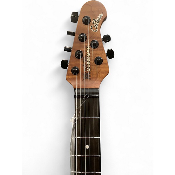 Used Ernie Ball Music Man Jason Richardson Signature Cutlass Buckeye Burl Solid Body Electric Guitar