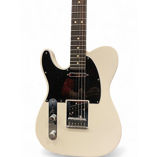 Used Fender Player Telecaster Left Handed White Solid Body Electric Guitar
