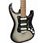 Used Washburn LYON STRATOCASTER Black and Silver Solid Body Electric Guitar