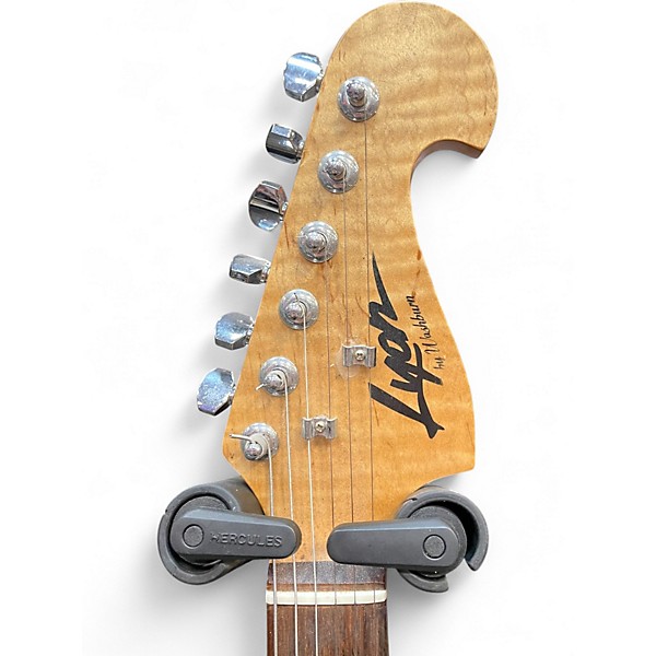 Used Washburn LYON STRATOCASTER Black and Silver Solid Body Electric Guitar