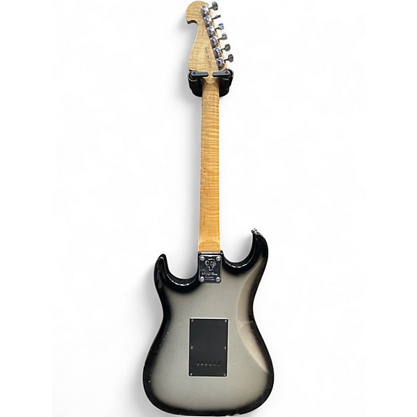 Used Washburn LYON STRATOCASTER Black and Silver Solid Body Electric Guitar