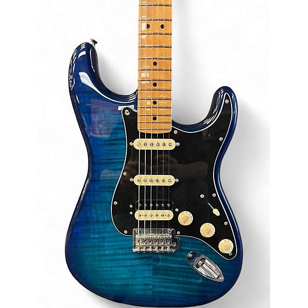 Used Fender Limited Edition Player II Stratocaster HSS Plus Top  Blue Burst Solid Body Electric Guitar