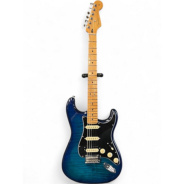 Used Fender Limited Edition Player II Stratocaster HSS Plus Top  Blue Burst Solid Body Electric Guitar