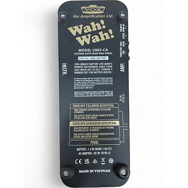 Used VOX V863CA Effect Pedal