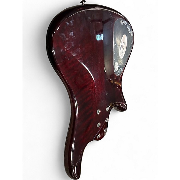 Used Schecter Guitar Research Stiletto Extreme 4 String Trans Red Electric Bass Guitar