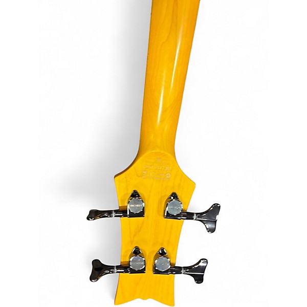 Used Schecter Guitar Research Stiletto Extreme 4 String Trans Red Electric Bass Guitar