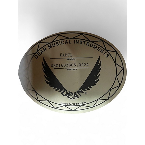 Used Dean EAB Fretless NATURAL Acoustic Bass Guitar