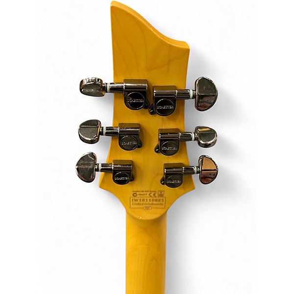 Used Schecter Guitar Research DIAMOND SERIES DEMON-6 Crimson Red Burst Solid Body Electric Guitar