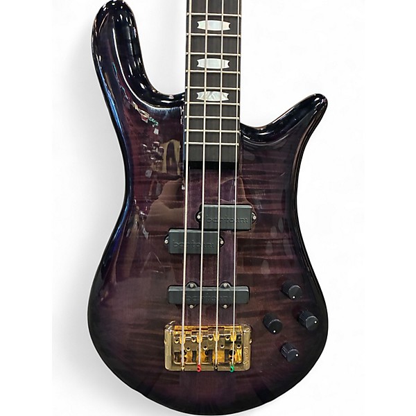 Used Spector Euro 4LX Trans Purple Electric Bass Guitar