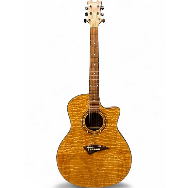 Used 2010s Dean EQAGN Exotica Ash QUILTED NATURAL Acoustic Electric Guitar