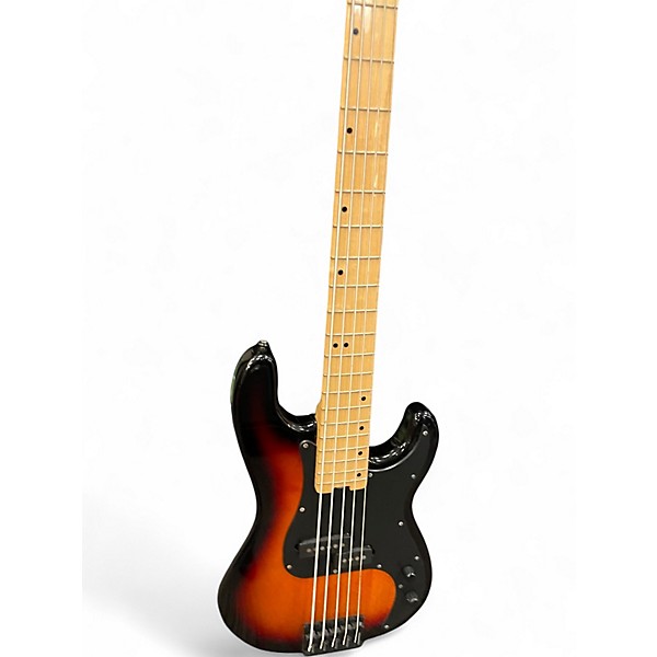 Used Schecter Guitar Research P-5 Ivy 3 Tone Sunburst Electric Bass Guitar