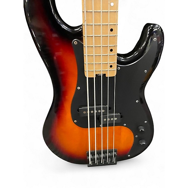 Used Schecter Guitar Research P-5 Ivy 3 Tone Sunburst Electric Bass Guitar
