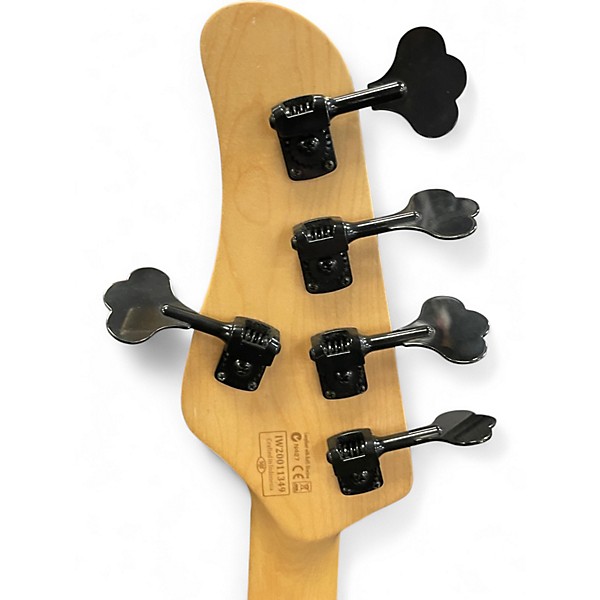 Used Schecter Guitar Research P-5 Ivy 3 Tone Sunburst Electric Bass Guitar