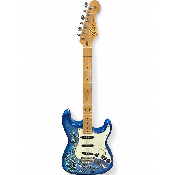 Used 2015 Fender Special Edition David Lozeau Art Stratocaster Dragon Art Solid Body Electric Guitar