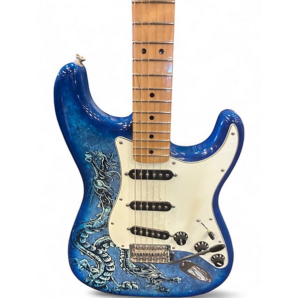 Used 2015 Fender Special Edition David Lozeau Art Stratocaster Dragon Art Solid Body Electric Guitar