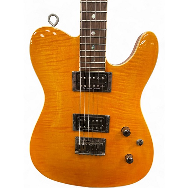 Used Fender Special Edition Custom Telecaster FMT HH Amber Solid Body Electric Guitar