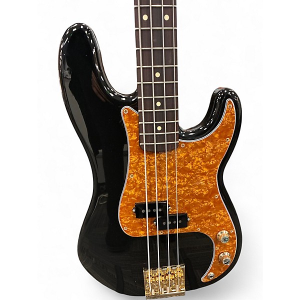 Used Fender JAZZ BASS SPECIAL Black and Gold Electric Bass Guitar