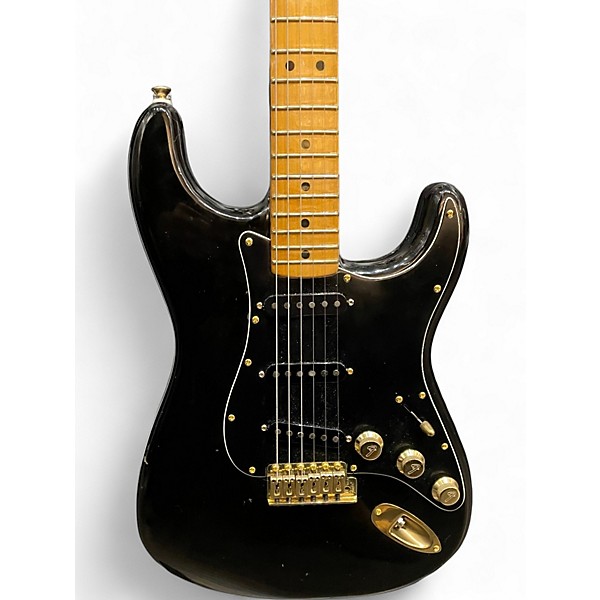 Vintage 1976 Fender American Standard Stratocaster Black Solid Body Electric Guitar