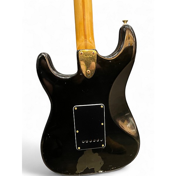 Vintage 1976 Fender American Standard Stratocaster Black Solid Body Electric Guitar