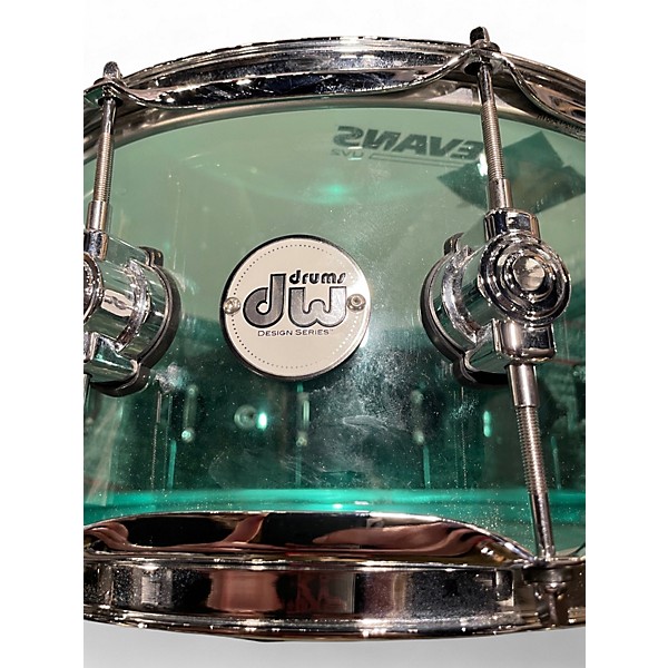 Used DW 6.5X14 Design Series Acrylic Snare Sea Glass Drum