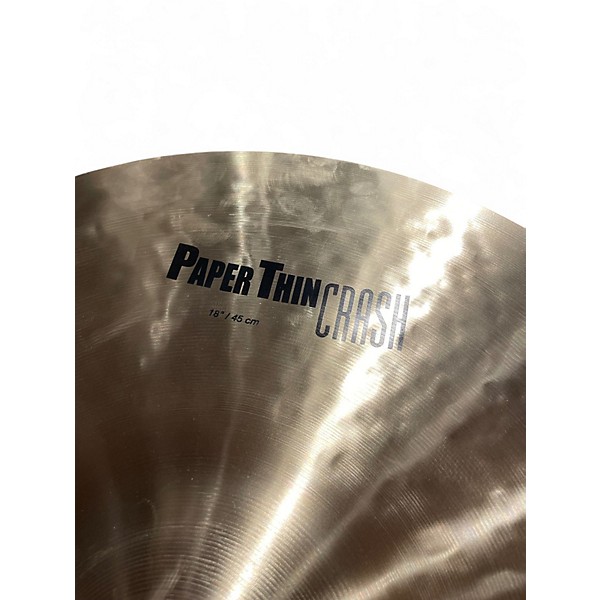 Used Zildjian 18in K Paper Thin Crash Cymbal
