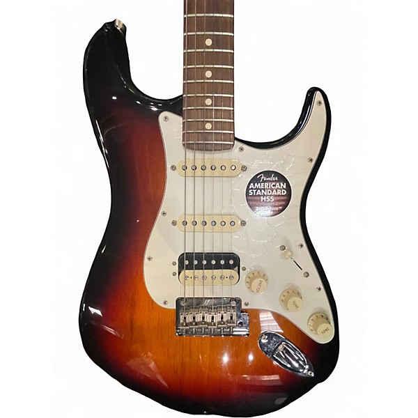 Used Fender AMERICAN STANDARD HSS SHAWBUCKER 3 Tone Sunburst Solid Body Electric Guitar