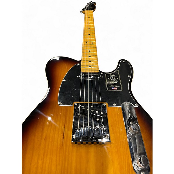 Used Fender American Ultra Luxe Stratocaster 3 Color Sunburst Solid Body Electric Guitar