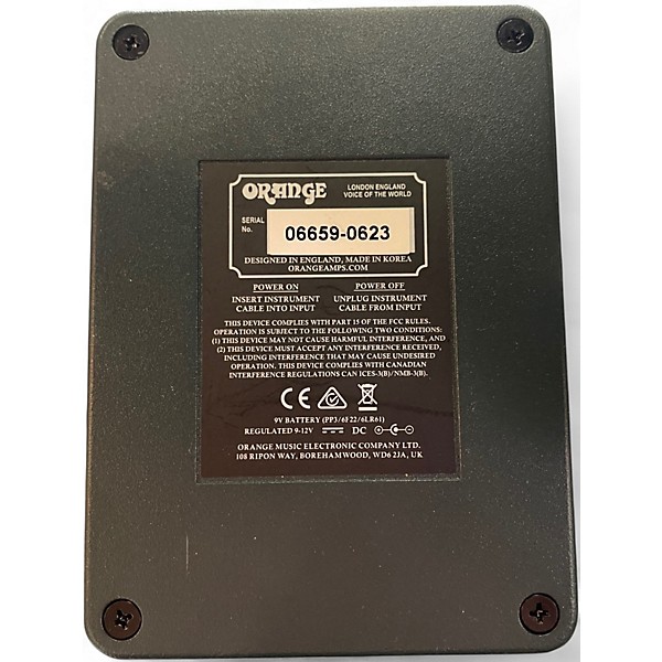 Used Orange Amplifiers The Amp Detonator Effect Pedal