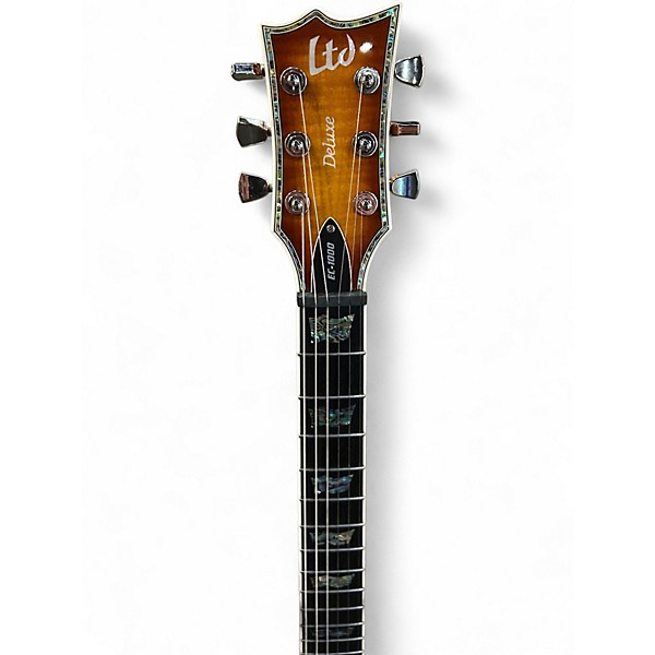 Used ESP LTD EC1000 Deluxe Amber Solid Body Electric Guitar