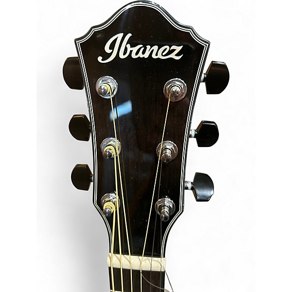 Used Ibanez AEWC400TKS Trans Black Acoustic Electric Guitar