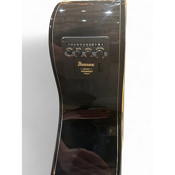 Used Ibanez AEWC400TKS Trans Black Acoustic Electric Guitar