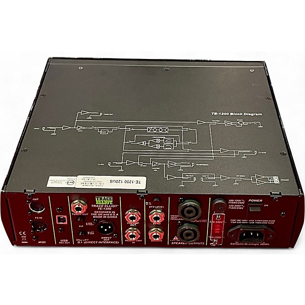 Used Trace Elliot TE-1200 Bass Amp Head
