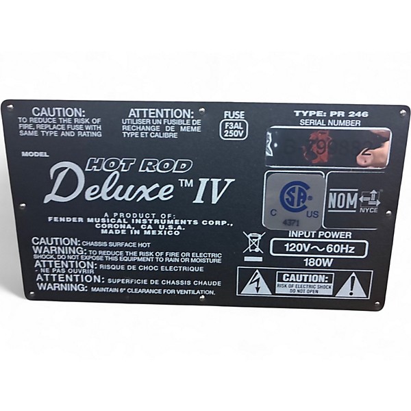 Used Fender Limited Edition Hot Rod Deluxe IV 40W 1x12 Tube Guitar Combo Amp